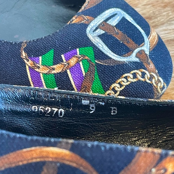 RALPH LAUREN COLLECTION Purple Label Black Equestrian Horse Bit Flats 9B ITALY!! - Picture 3 of 12